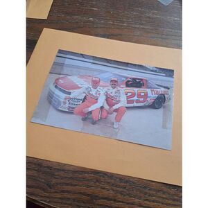 Vintage 1980s Hardees Racing NASCAR Postcard 6x9 Cale Yarborough Dale Jarrett 29